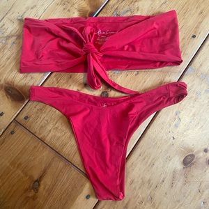 Red 437 bikini, size medium